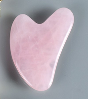 Outil Gua Sha en améthyste naturelle pour le visage et le cou, réduit les gonflements, améliore l'éclat de la peau, logo personnalisé disponible