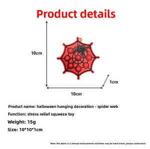 Jouet anti-stress Popit en silicone pour Halloween, transfrontalier, à presser au doigt, grand pendentif, sans impression - Product Image 5