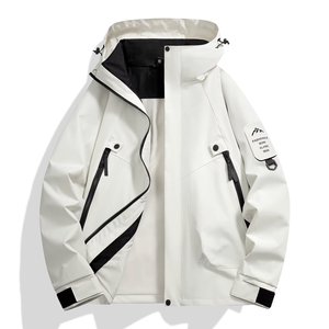 <span class=keywords><strong>Veste</strong></span> polaire à manches longues zippée pour homme, imperméable et coupe-vent, pour les sports de plein air, couleur unie, printemps-automne - Product Image 5