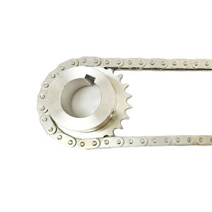 Jeu de chaîne à rouleaux et pignons industriels personnalisé 06B 08B 10B C45 acier inoxydable dents trempées pour transmission de puissance - Product Image 1