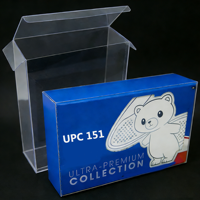 Boîte de présentation en plastique pour collection Ultra Premium 151 UPC avec matériaux recyclés, design personnalisable en PET, boîtes en acétate