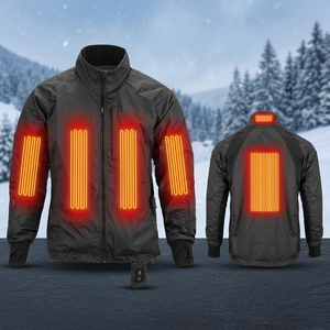 Motorcycle <b>Heated</b> Riding <b>Jacket</b> Windproof Polyester Unisex <b>Electric</b> Sportswear Summer Thermal Biker Full Sleeve OEM - Product Image 3