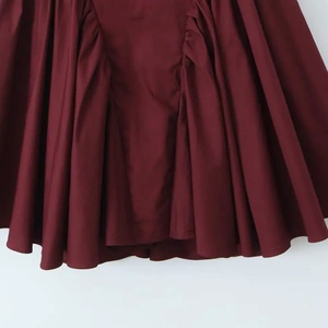 Robe d'été unie à dos nu, mini-robe plissée décontractée et sexy à col halter en V pour femme – Grande Vente - Product Image 4