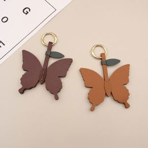 High-Quality Butterfly Car Keychain Creative Pu Leather Bag <b>Charm</b> New Handbag Pendant <b>Keyring</b> Accessory - Product Image 2