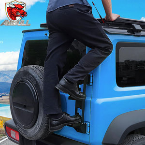 โรงงานแอมบูล ขายส่ง บันไดข้างรถยนต์ซูซูกิ จิมนี่ เซียร์รา JB64 JB74 ปี 2019-2024 สีดำ บันไดแบบติดตั้งในตัวสำหรับขึ้นลงรถแบบครอสคันทรี - Product Image 3