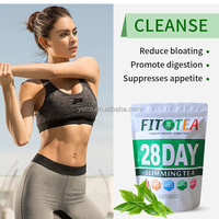Thé Herbal Détoxifiant pour Adultes Unisexe, Faible en Gras, Faible en Sodium, Sans Sucre, Cure de 28 Jours, Perte de Poids