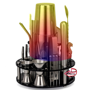 Top Seller 25 pièces en acier inoxydable <span class=keywords><strong>Cocktail</strong></span> Shaker <span class=keywords><strong>Kit</strong></span> Bartender's Drink Mixing Set Manufacturer's Best Seller - Product Image 1