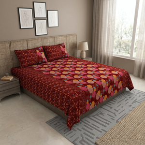 Indian Discharge Print <b>Bedding</b> Set 100% Organic Cotton 200TC Floral Elephant Pattern <b>King</b> <b>Size</b> for Home Hotel - Product Image 3
