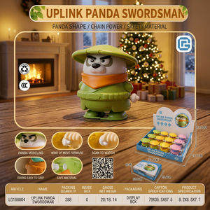 UPLINK Panda Figurine en plastique à remonter, jouet de dessin animé à chaîne pour les enfants de 2 à 4 ans - Product Image 1