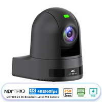 Caméra PTZ 4K60 NDI HX3 12G-SDI avec zoom 25X, 348/120 Pan/Tilt, encadrement automatique, suivi IA, reconnaissance gestuelle pour conférence