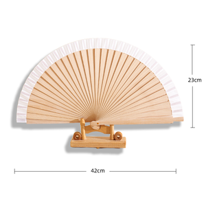 Abanico de Madera Personalizable con Patrones Grabados y Varillas de Madera en Relieve, Regalo de Graduación para Acción de Gracias y Año Nuevo - Product Image 2