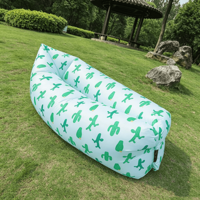 Canapé gonflable au design moderne, pliable, portable, en tissu Oxford, marque QFH, modèle HW14, pour le camping et les pique-niques