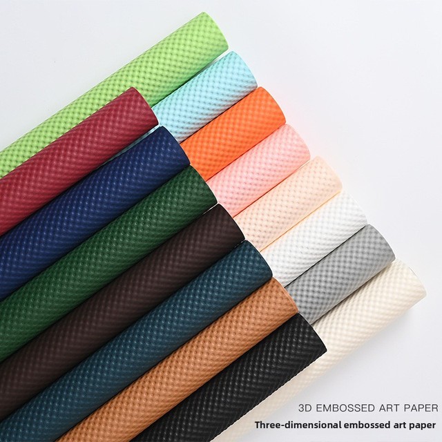 Jinhua Wrap Flower Specialty Paper Three-Dimensional Embossing Gift Box Bouquet Wrapping Paper Florist Material Wholesale Model