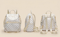 Sac à dos antivol à carreaux pour femme, sac à bandoulière, sac à main, sac de jour