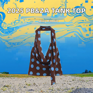 PB&ZA – Nouvelle collection été 2025 : Débardeur court décontracté en mousseline de soie respirante, style vintage chic, col Peter Pan, fines bretelles, à pois, dos nu pour femme - Product Image 2