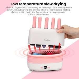 Limpiador y Secador Automático Multifuncional de Brochas de Maquillaje Eléctrico con 12 Orificios, Herramienta de Belleza, Máquina para Secar Brochas y Esponjas Cosméticas - Product Image 4