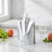 Sachet Doypack à bec verseur transparent mat de qualité alimentaire, à huit soudures latérales, étanche, pour l'emballage de liquides, cosmétiques, jus, café et lait de soja