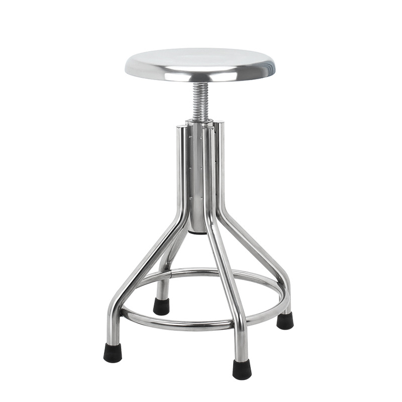 Spiral Height Adjustable Nurse Stool Stainless Steel Surgical Stool para Laboratórios e Clínicas