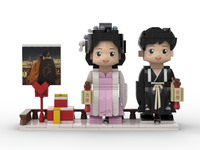 Modèle de portrait de couple 3D personnalisé en blocs de construction OEM ODM, cadeau d'anniversaire, collection de souvenirs en blocs de construction personnalisés