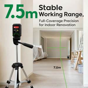 Niveau <span class=keywords><strong>laser</strong></span> automatique à 2 faisceaux croisés, auto-nivelant, 2 lignes vertes, avec trépied noir MG2 - Product Image 5