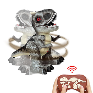 <span class=keywords><strong>Robot</strong></span> <span class=keywords><strong>dinosaure</strong></span> télécommandé marchant et pulvérisant, 2.4G 8 canaux, jouet RC avec lumières colorées, son et fumée - Product Image 3