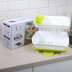 Égouttoir à vaisselle double niveau en PP multi-usages pour l'organisation de la <span class=keywords><strong>cuisine</strong></span> à domicile - Product Image 6