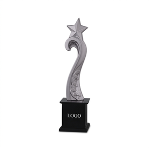 Elegant Office Metal Statue Graceful star Dial Shape Professional Workspace Desk Decor In Golden Silver Copper Bronze Finishes. - Product Image 1