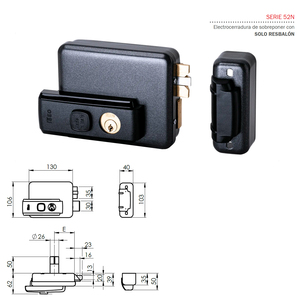 Serratura Reversibile Serie Iseo 52N - Product Image 2