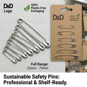 Épingles de sûreté D&D, matériaux et accessoires de couture, fournitures de couture, kit de couture artisanal, sans plastique, vente en gros - Product Image 1