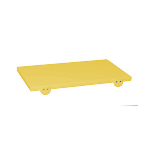 เขียงโพลีเอทิลีนสีเหลือง 40 × 25 × 2 ชม. ซม. พร้อมตัวกันกระแทก - Product Image 1