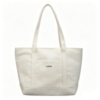 Sac fourre-tout en toile avec fermeture éclair et poches intérieures, sac de travail et de shopping pour femmes, sac à main pour ordinateur portable, sac à bandoulière multifonctionnel pour voyage