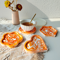 Moule en silicone DIY pour résine époxy, support de table ovale, dessous de verre, plateau miroir