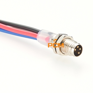 Prise M8 étanche avec <span class=keywords><strong>fil</strong></span> <span class=keywords><strong>de</strong></span> 20cm IP67 mâle 3/4 broches câble <span class=keywords><strong>de</strong></span> connecteur d'aviation M8 faisceau <span class=keywords><strong>de</strong></span> câblage panneau prise capteur cloison cordon - Product Image 3