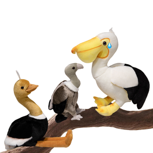 Realistic Vulture Stuffed Animal Plush - 13.78" Eagle Bird Toy, Soft & Huggable For Kids