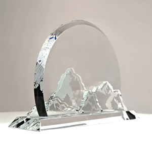 نعيم جبل ثلجي كريستال مع شعار مخصص هدية مكتب أعمال جوائز سهولة الجذ من لوح يدوي - Product Image 2