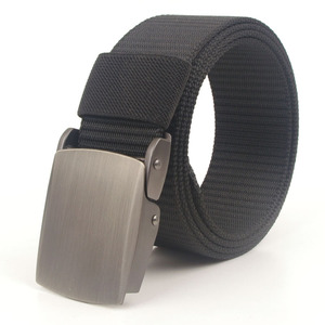 Venta caliente hebilla automática de lona para hombre versión coreana informal del cinturón de poliéster transpirable simple para deportes al aire libre - Product Image 1
