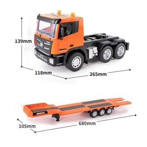 Camion plateau télécommandé HUINA 1319 à 9 canaux avec excavatrice, modèle de véhicule d'ingénierie RC, jouet cadeau - Product Image 3