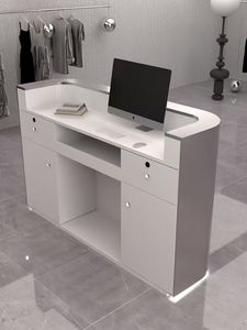 2025 Lucky Salon Furniture Customized Front <b>Desk</b> Cashier <b>Desk</b> Clothing Store Beauty Salon Special Reception Table - Product Image 5