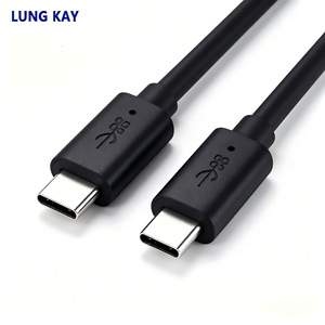 Lung Kay <b>Usb</b> 3.2 Data <b>Cable</b> C <b>To</b> C Black Fast Charging For Mobile Phone Computer - Product Image 1