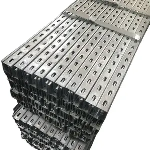 S350gd zinc aluminio magnesio doble C unistrut 41*52mm C perfil canal acero para perfil solar