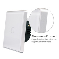 Interrupteur intelligent à commande vocale avec minuterie, cadre en aluminium, norme britannique européenne de haute qualité, pour maison intelligente