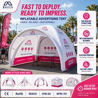 Carpa Inflable Promocional Personalizada OEM con Logotipo, Impermeable, Resistente a los Rayos UV, Sellada al Vacío, de Oxford 400D, con 1 Año de Garantía, para Eventos al Aire Libre