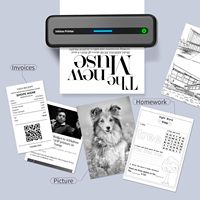 Impresora Térmica Portátil Inalámbrica Phomemo M832 A4, Impresora Móvil sin Tinta de 300DPI para Papel Tamaño Carta de EE. UU. de 8.5"x11", para Viajes, Oficina y Trabajo