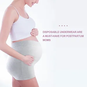 100% coton microfibre culotte de soins de <span class=keywords><strong>maternité</strong></span> taille haute jetable Boyshort coupe slips pour femmes enceintes et post-partum - Product Image 4
