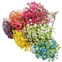 Décorations de mariage en gypsophile artificiel, bouquets faits main en soie gel douce, à tige unique, toucher hydratant, en plastique imprimé en 3D