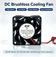 Ventilateur axial sans balais à roulement à billes 6038 6CM 60*60*38mm 12V 24V 48V, grand volume d'air, puissant et durable, pour refroidissement de serveur et onduleur