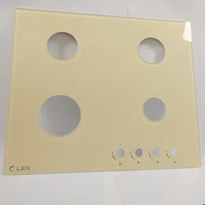 Заводская цена 6 мм 7 мм кухонная плита верхняя закаленная Cnc сверление шелкография стекло для газовой плиты с 3 горелками