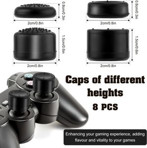 จุกยางครอบนิ้วหัวแม่มือแบบยกสูง 8 ชิ้น สำหรับ PlayStation 5 PS5 PS4 Xbox Series X-S/<span class=keywords><strong>One</strong></span> <span class=keywords><strong>Nintendo</strong></span> <span class=keywords><strong>Switch</strong></span> Pro จอยสติ๊กแบบอนาล็อก - Product Image 3