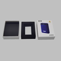 Boîtes de batterie externe personnalisées haut de gamme en carton rigide biodégradable et recyclé, avec pelliculage mat et vernis sélectif UV 2mm