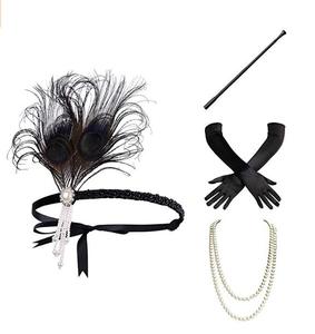 <span class=keywords><strong>2025</strong></span> phong cách mới 1920S Mũ sắt tuyệt vời <span class=keywords><strong>Gatsby</strong></span> sequin cái mỏ đà điểu lông tóc Headband Bộ - Product Image 6